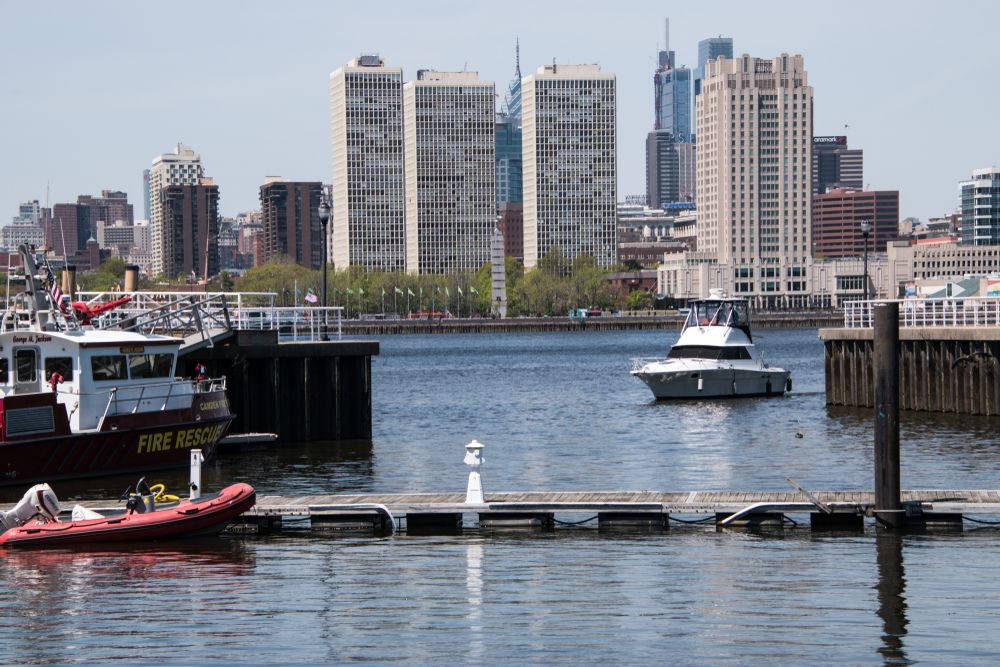 Docked boats at Wiggins Park and Marina