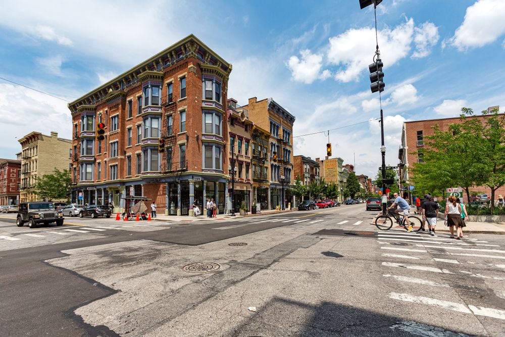 The road of Over-the-Rhine district