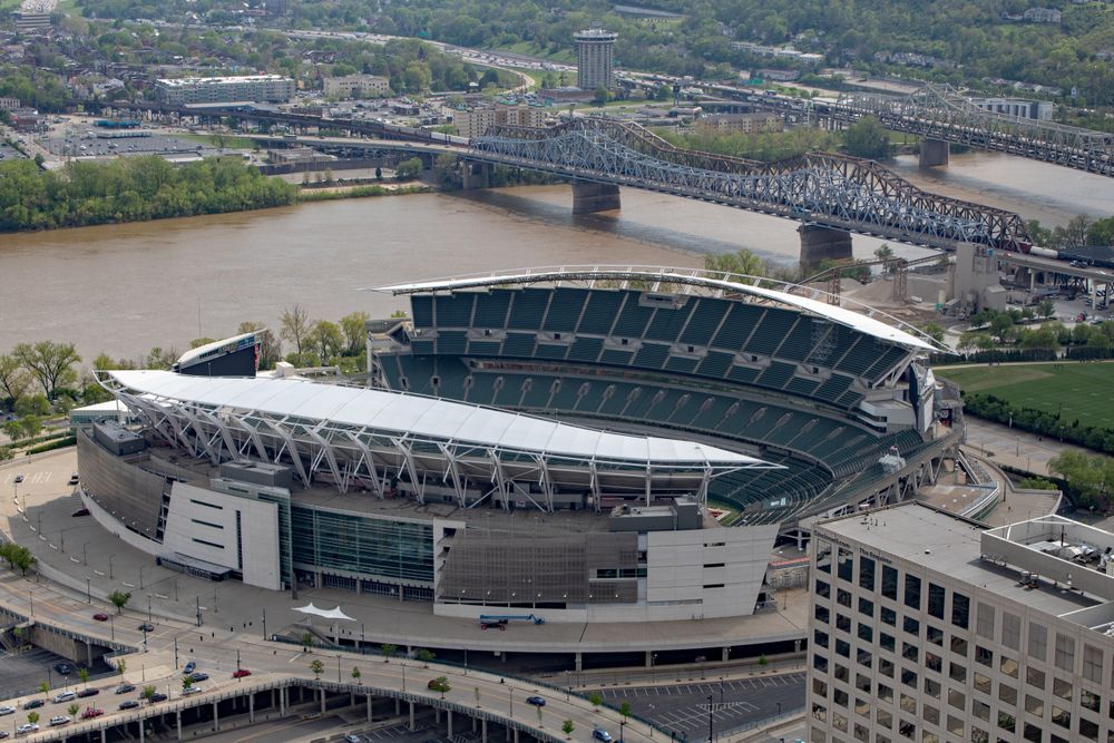Aerial view of the Paycor Stadium