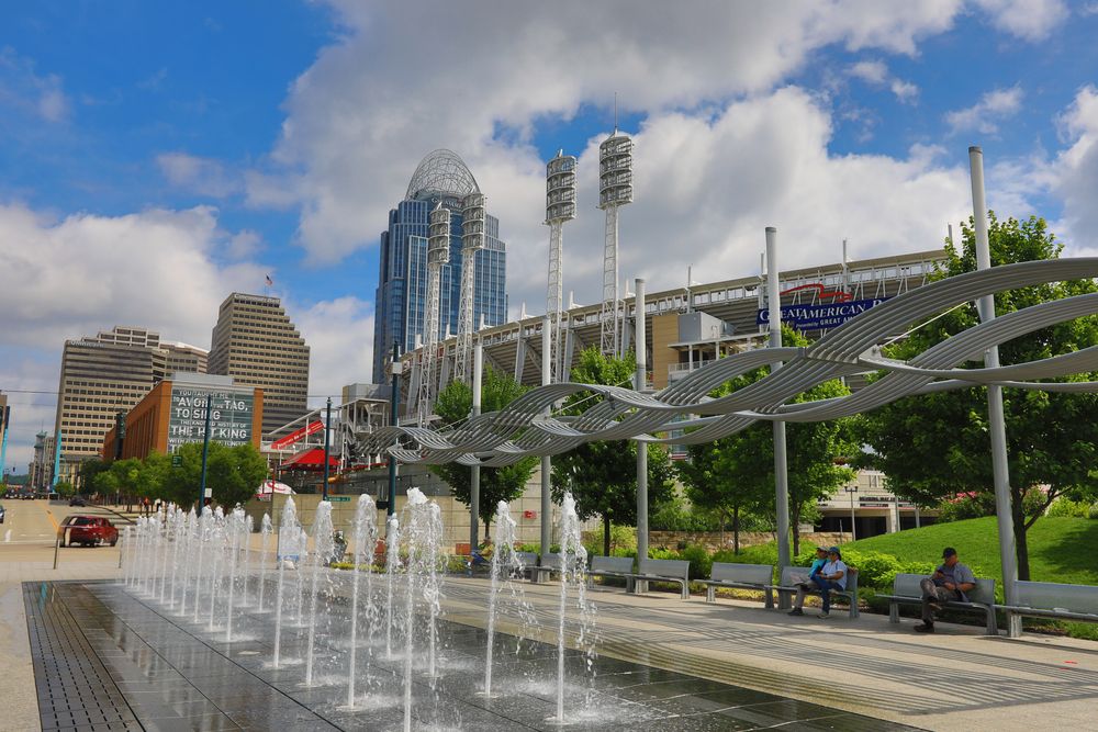 Splash pad at Smale Riverfront Park