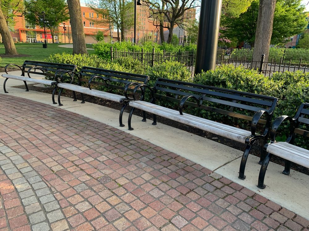 Benches along Washington Park