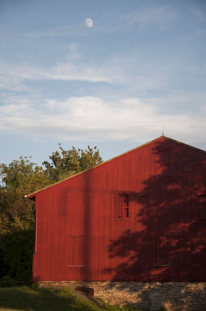 A red barn at Blue Rock Heritage Center
