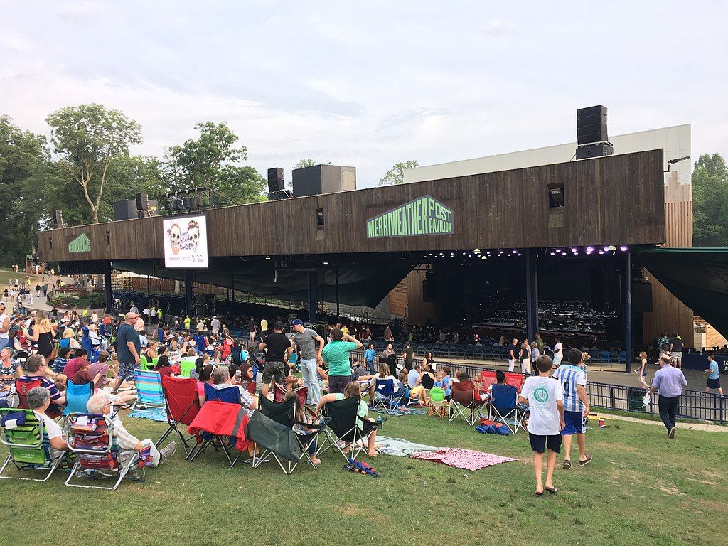 People watching a show at Merriweather Post Pavilion