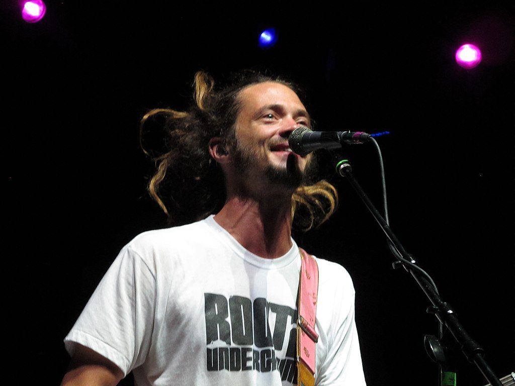 A musician performing at Merriweather Post Pavilion