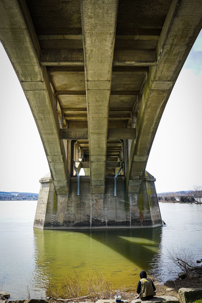View from under the Veterans Memorial Bridge