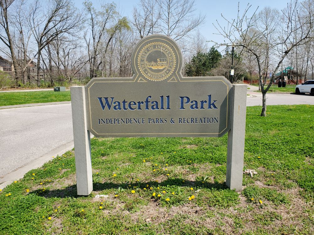 View of a Sign at Waterfall Park