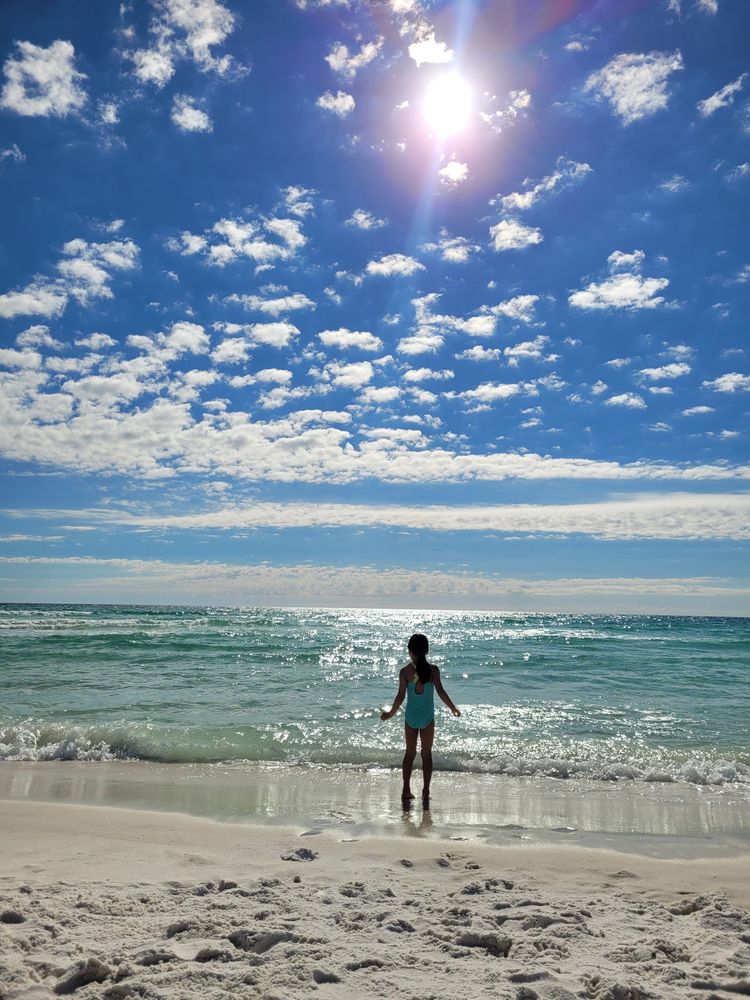 View of a Woman at Miramar Beach