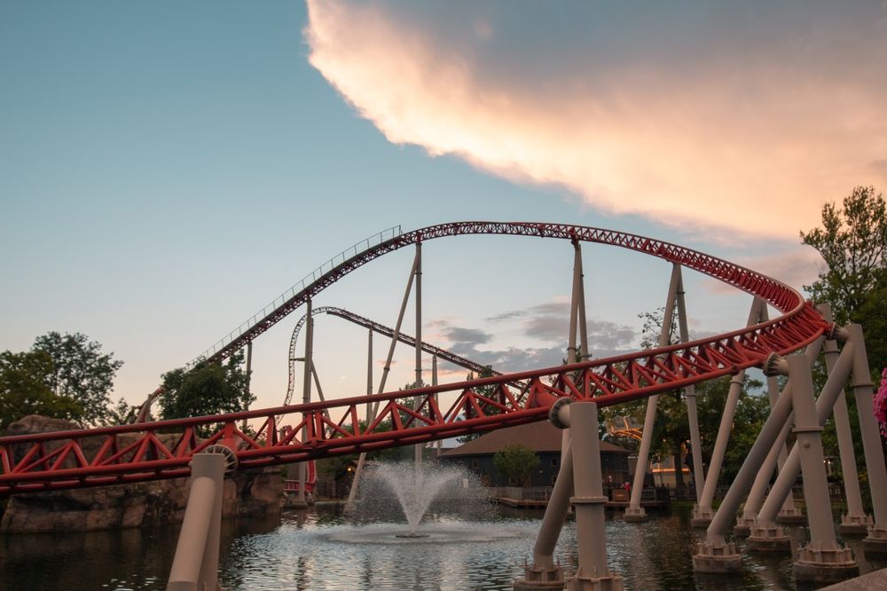Tracks of the Maverick Roller Coaster