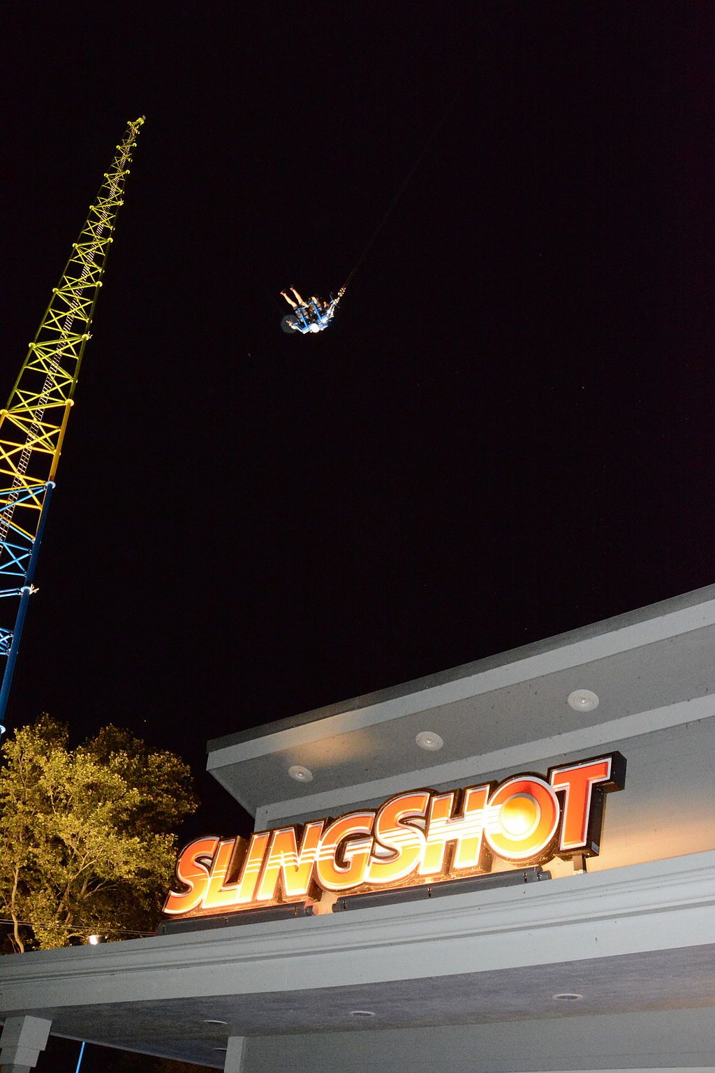View of SlingShot at night
