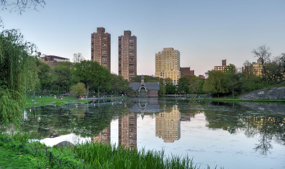 The calm waters of Harlem Meer