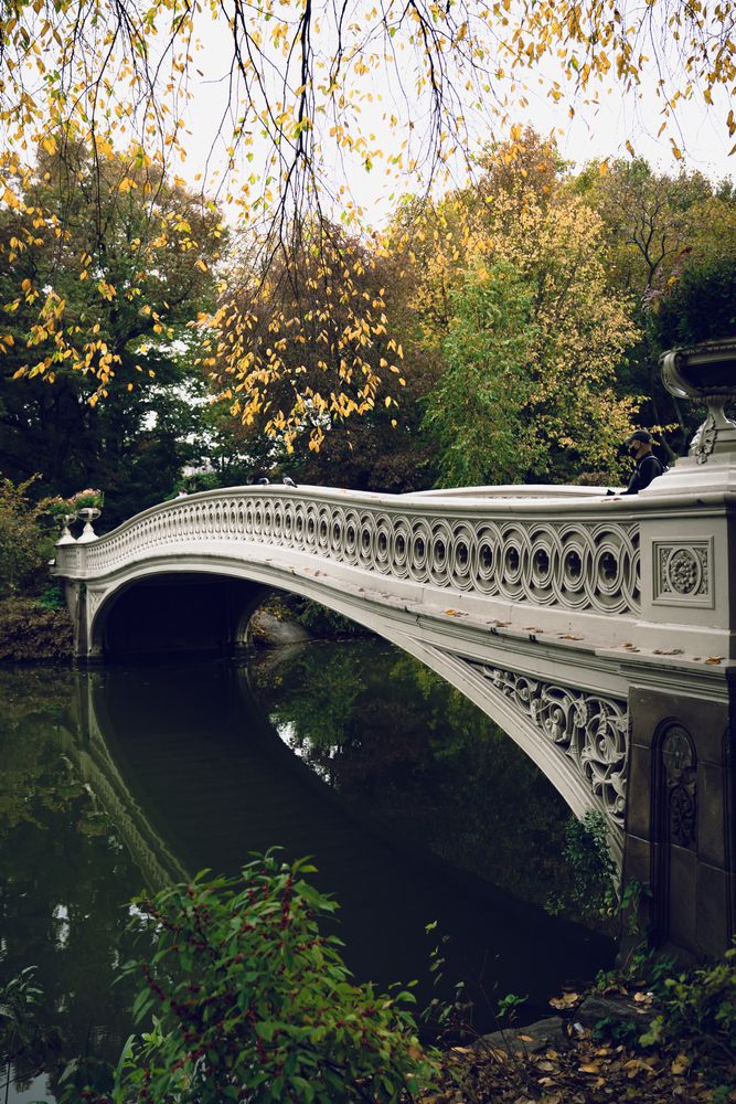 Close view of the Old Bow Bridge