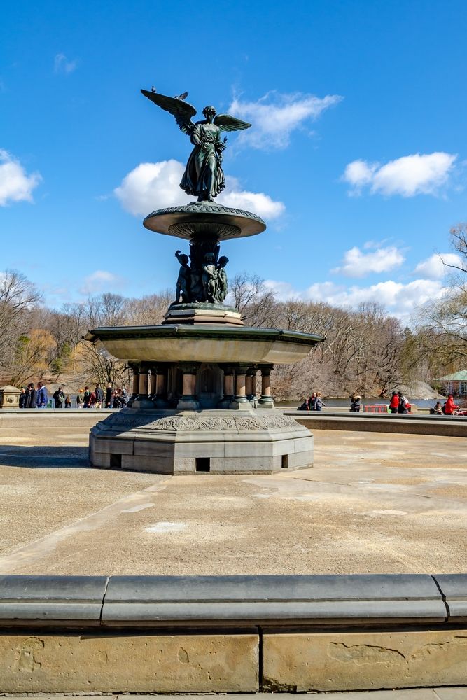 Angels of the water sculpture at Central Park