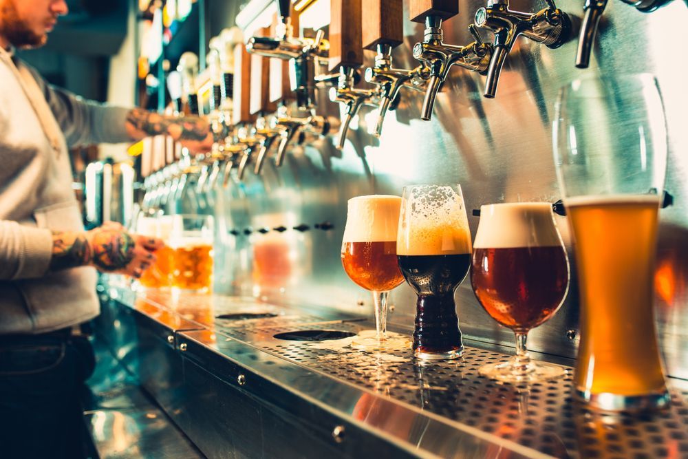 Beer glasses in Dogpatch