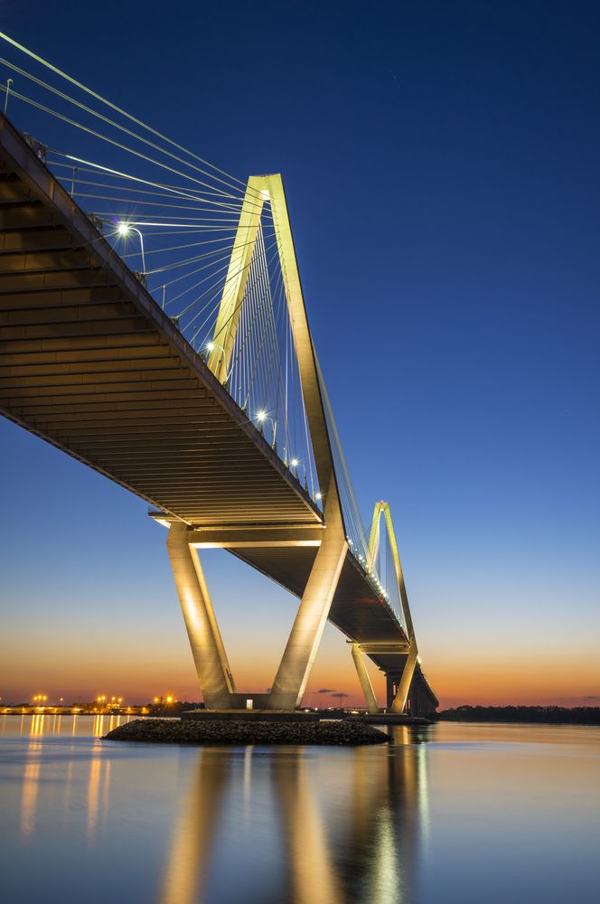 View from under the Arthur Ravenel Jr. Bridge