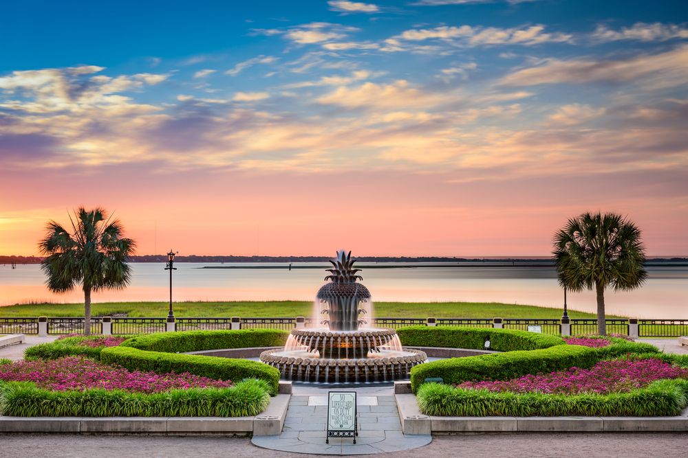 Scenic view of Charleston Waterfront Park