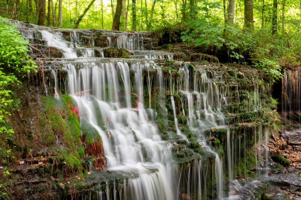 A waterfall at City Lake Natural Area