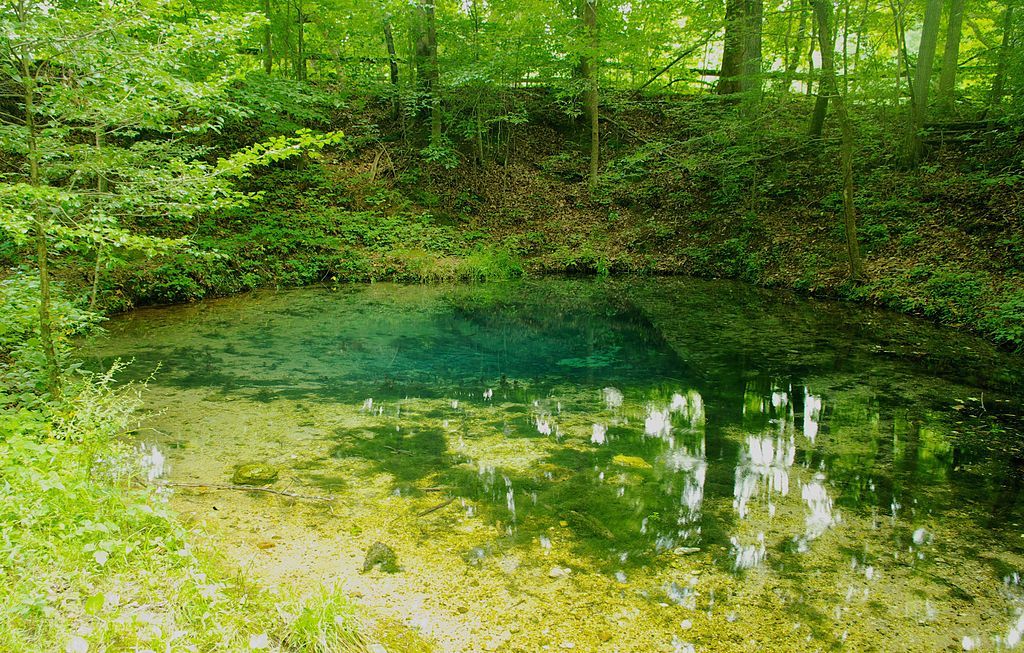 Blue hole spring at Red Clay State Park