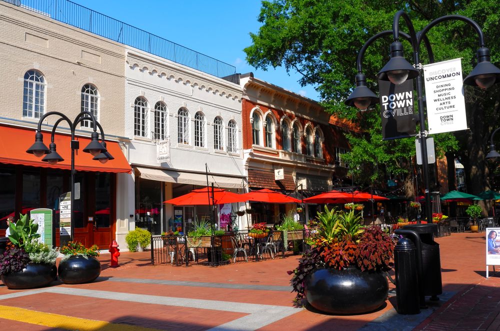 Daytime view of the Historic Downtown Mall