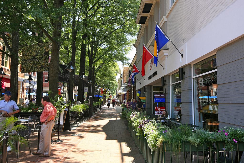Shops along the Historic Downtown Mall