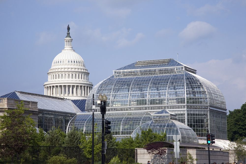 Exterior of U.S. Botanic Garden conservatory