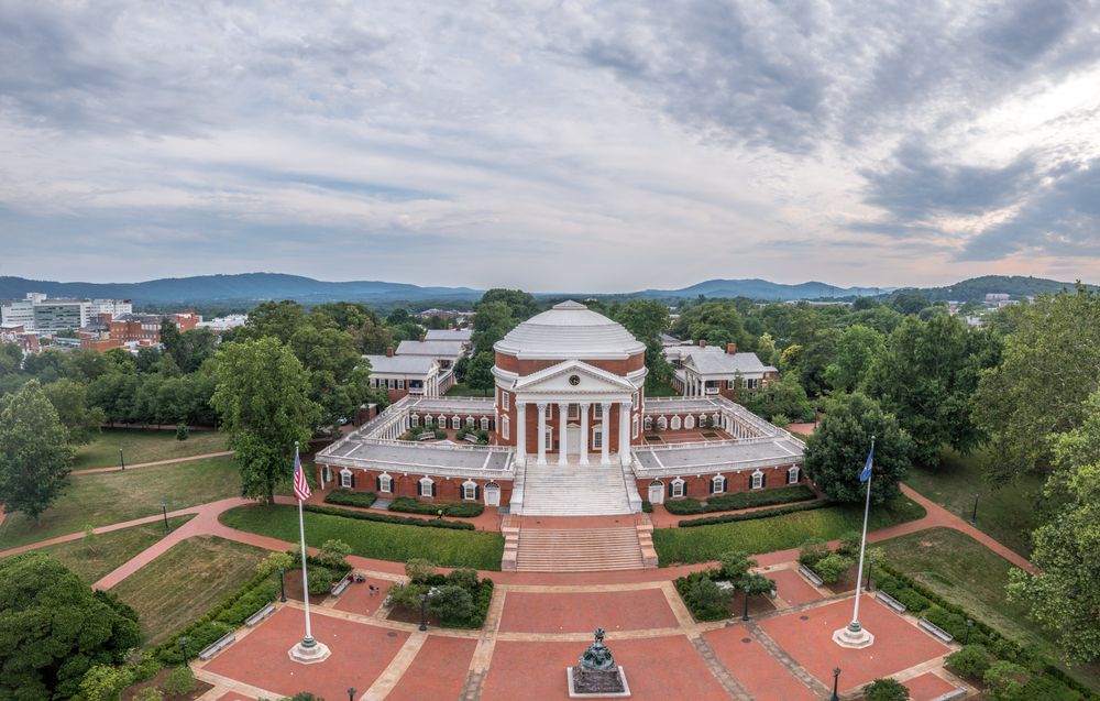 Aerial view of the University of Virginia Campus