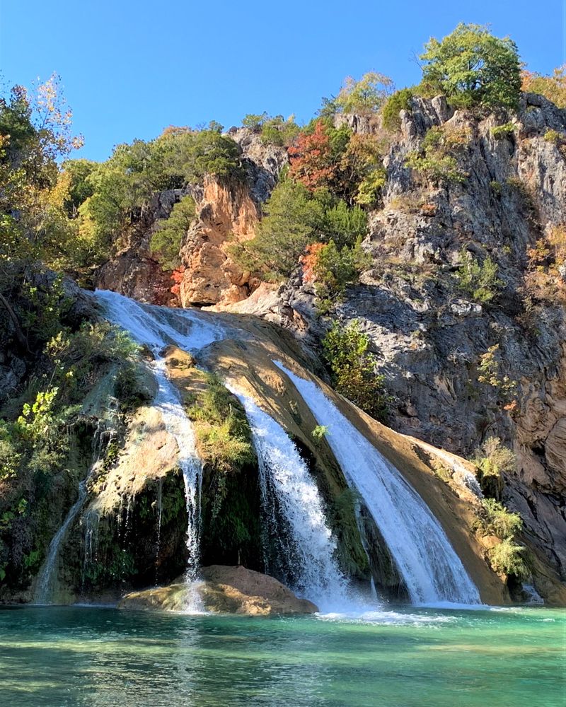 A waterfall at Turner Falls Park