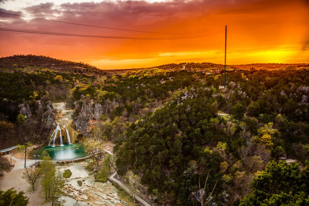 Scenic view of Turner Falls Park