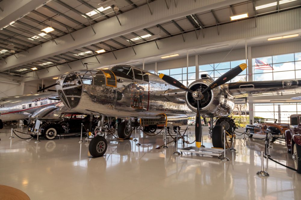 Aircrafts and cars in Lyon Air Museum
