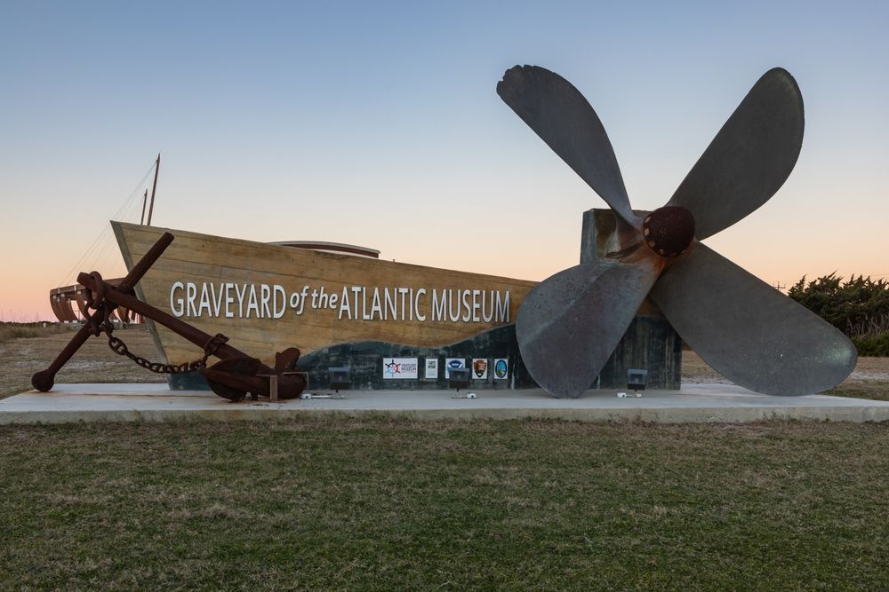 Welcome sign of the Graveyard of the Atlantic Museum