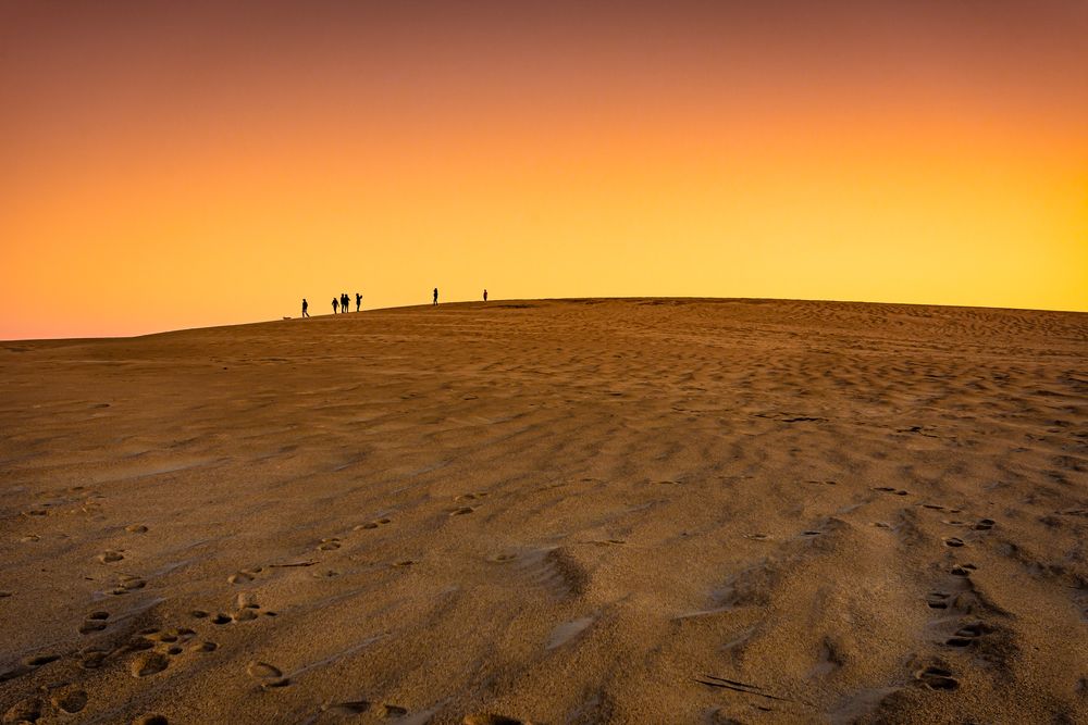 Amazing sunset over Jockey's Ridge State Park