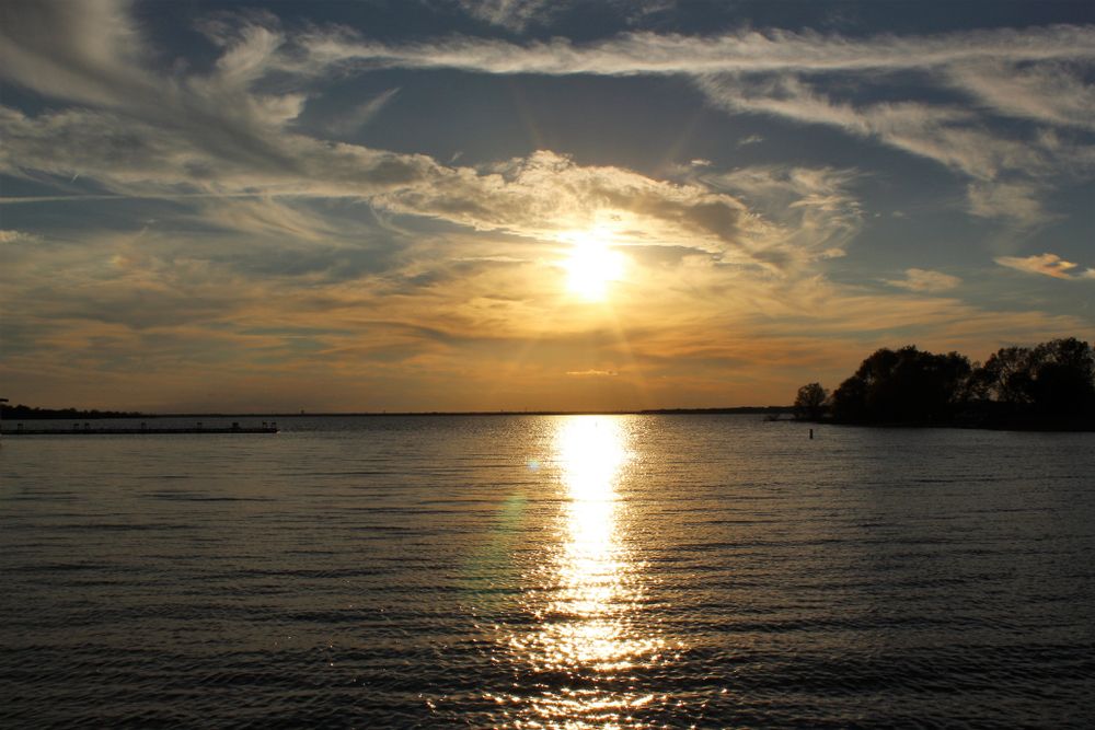 Sunset over Lewisville Lake