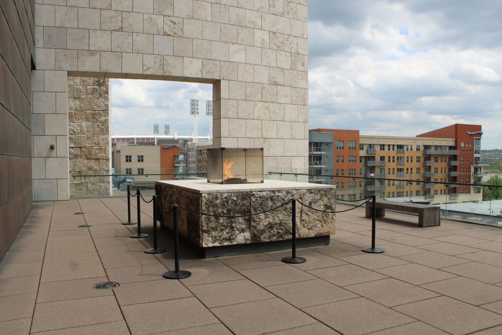 The eternal flame at National Underground Railroad Freedom Center