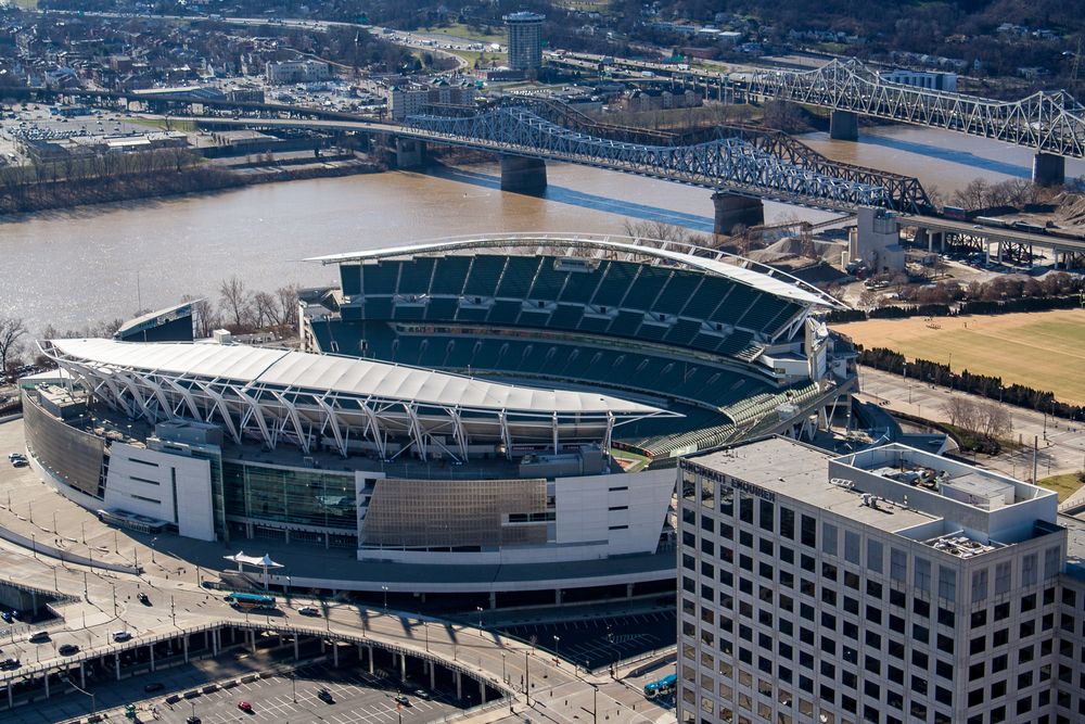 Aerial view of Paul Brown Stadium