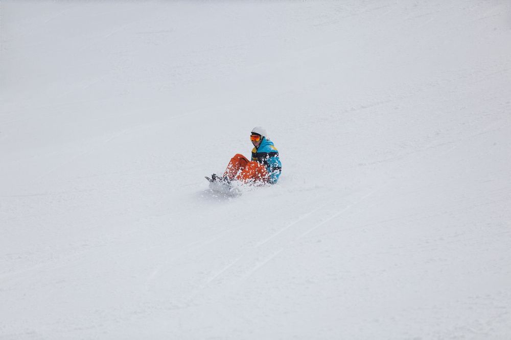A snowboarder at Wisp Resort