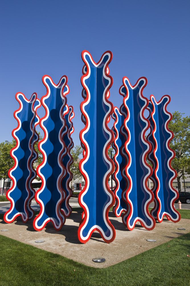 Art sculpture on Columbus Museum of Art's garden