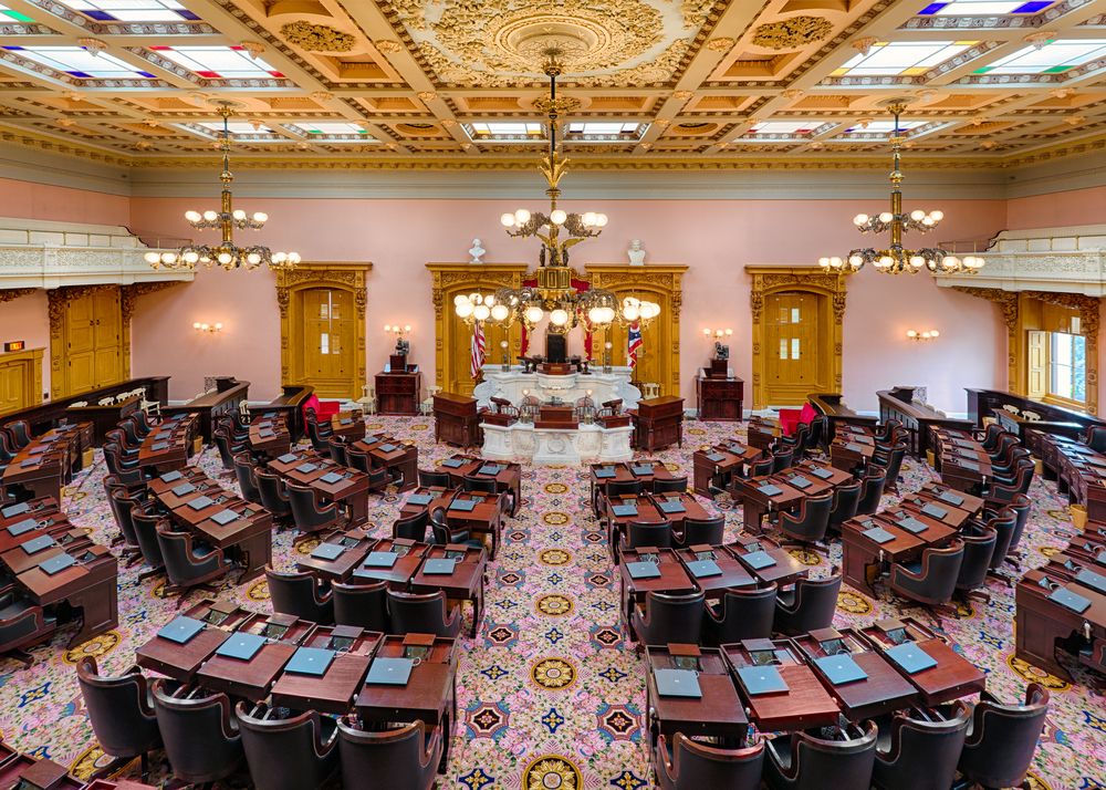 House of representatives chamber in Ohio Statehouse