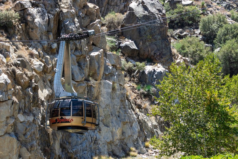 A cable car at Palm Springs Aerial Tramway.