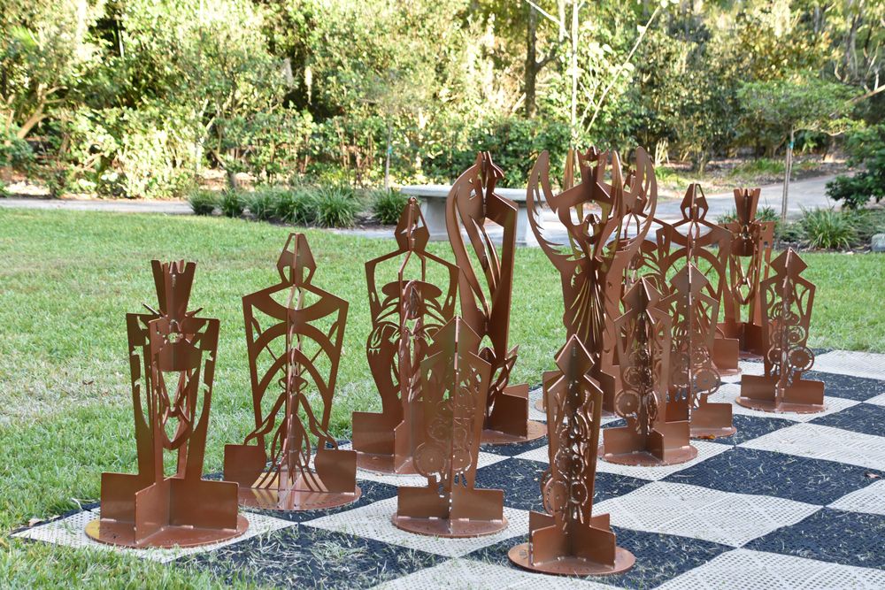 Nature chess game at Harry P. Leu Gardens