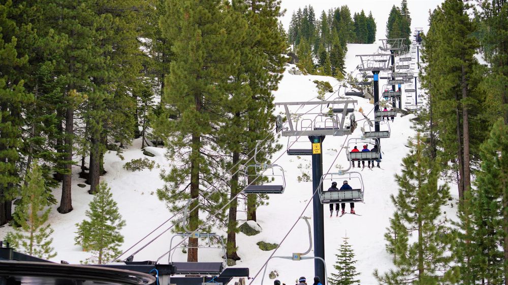 Ski lift chairs of Diamond Peak Ski Resort