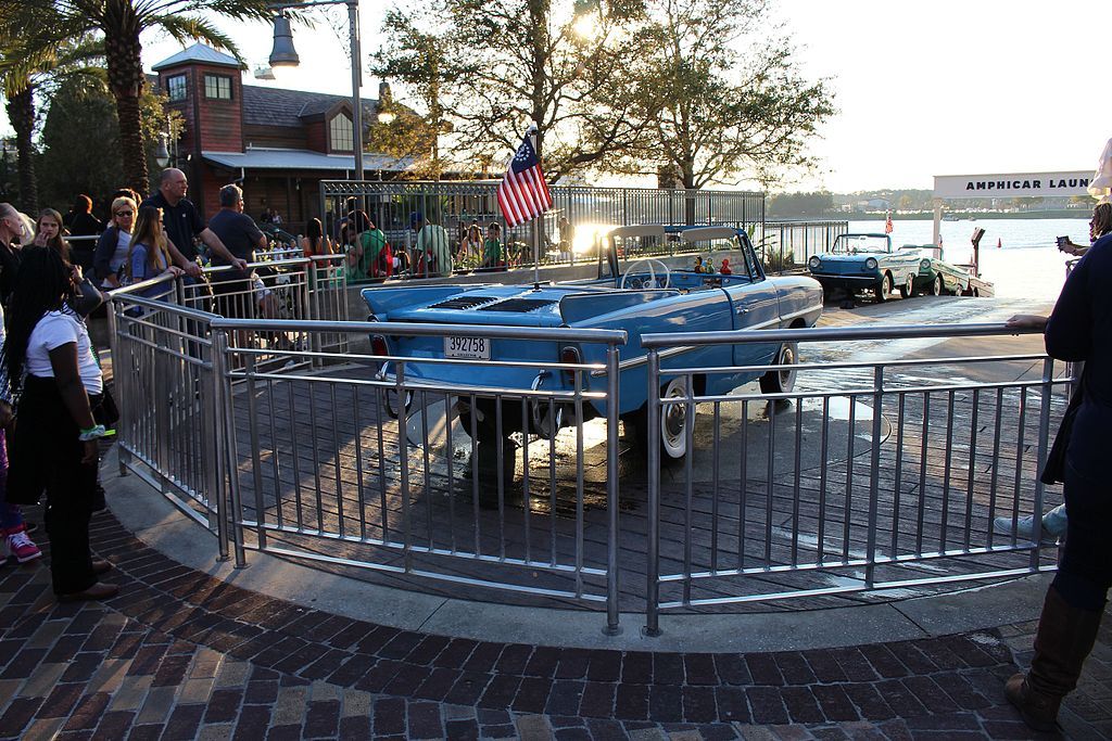 People around the Amphicar Launch area
