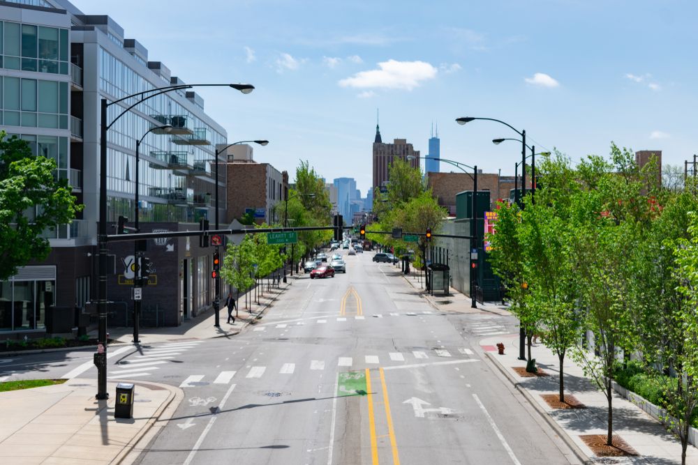 View of Milwaukee Avenue