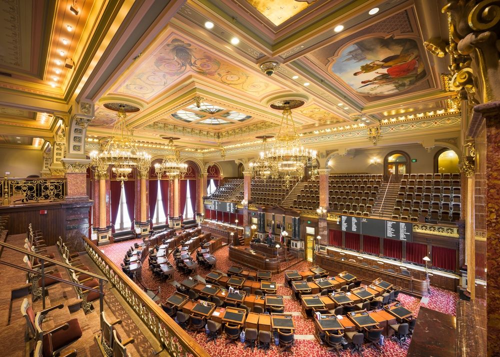 Senate chamber in the Iowa State Capitol