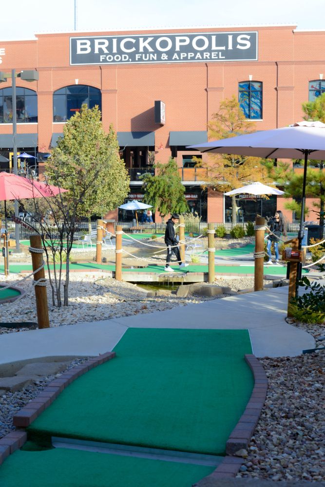 Outdoor mini golf at Bricktown
