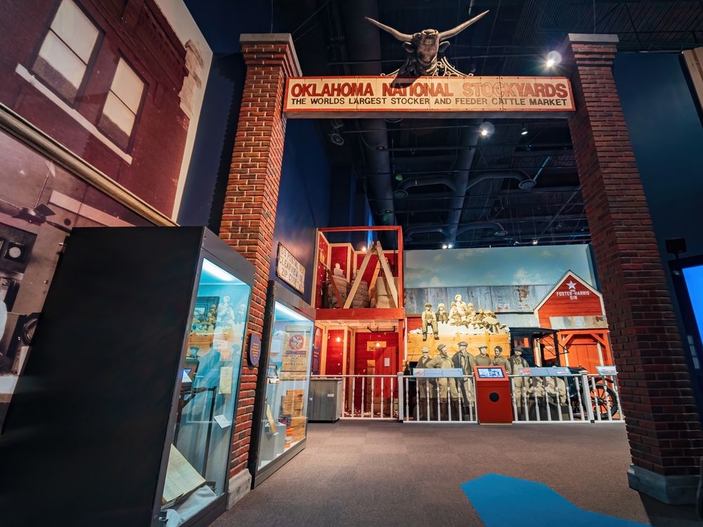 Interior of Stockyards City's museum