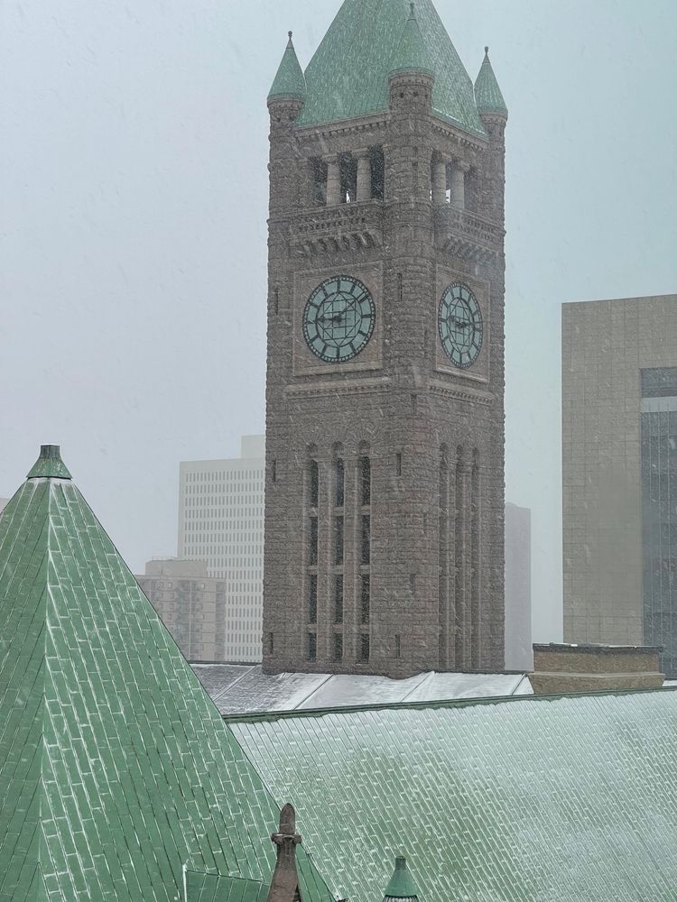 Top part of the minneapolis city hall