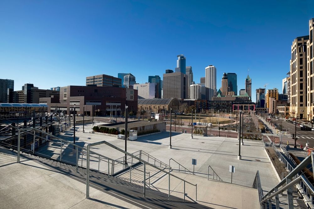 Stairs and open space of The Commons