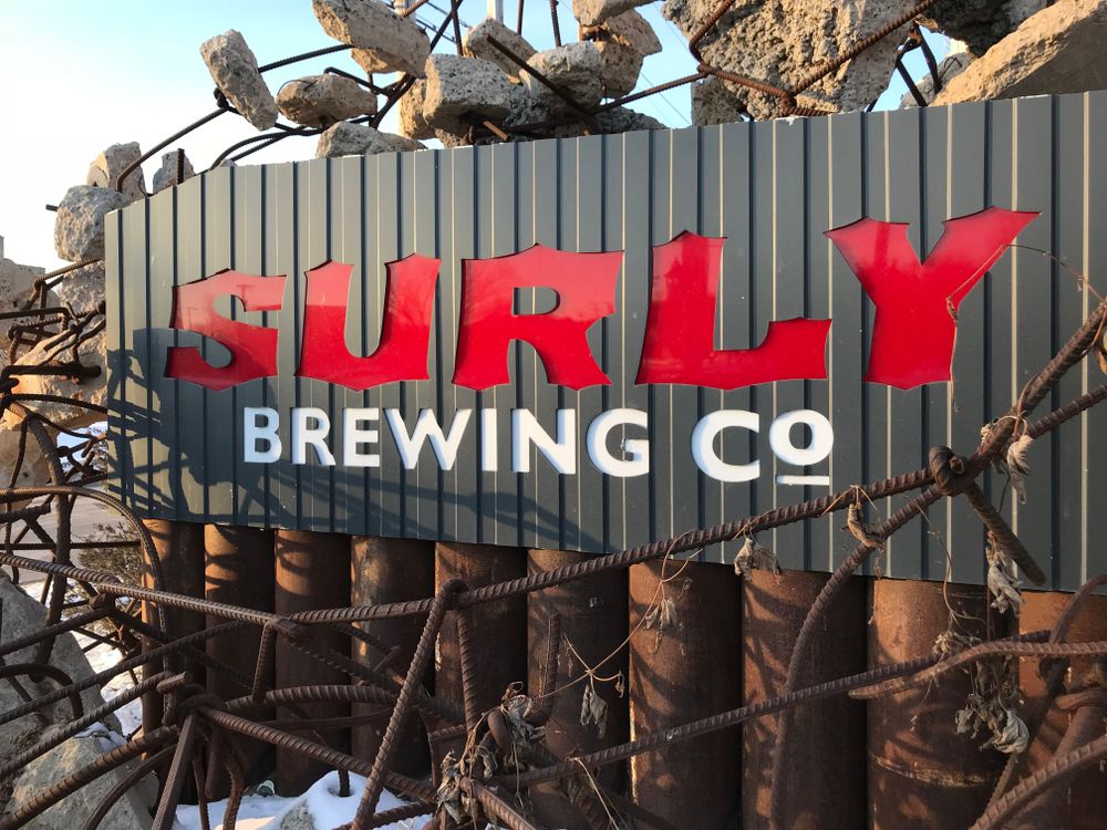 Name sign of Surly Brewing Company