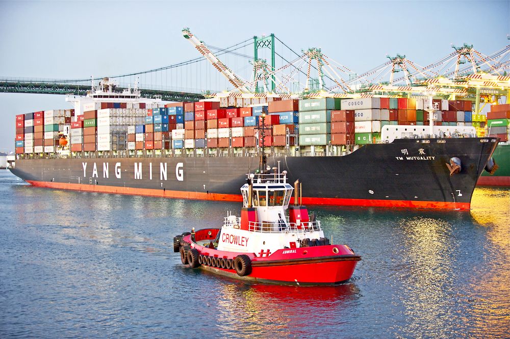 View of Famous Port of Los Angeles