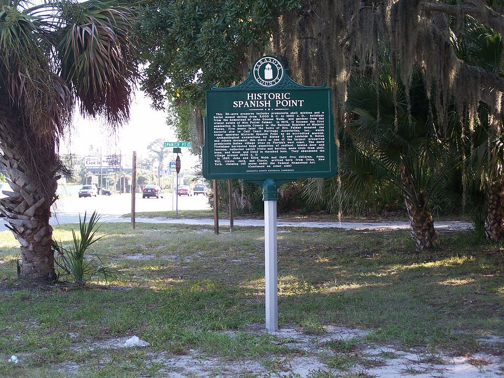 History marker of Historic Spanish Point