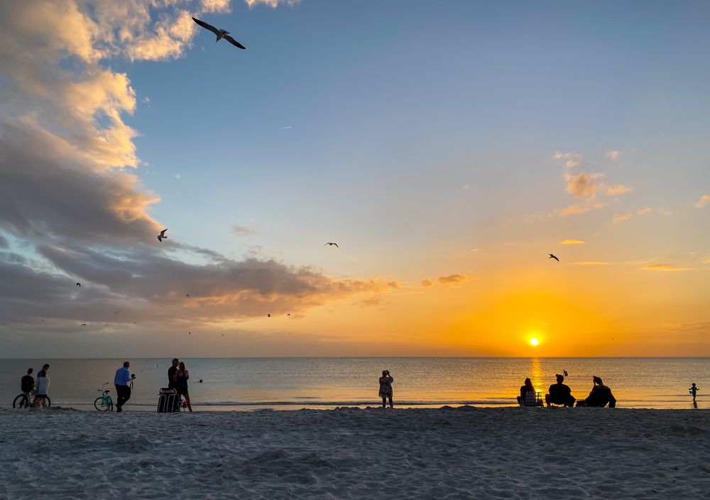 Sunset over Lido Key Beach